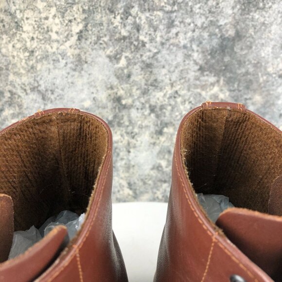 On Course Womens Size 6.5** Brown Leather Equestrian Lace-Up Paddock Ankle Boots - Picture 6 of 16